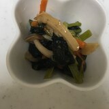 小松菜と竹輪としめじの炒め煮(^^)